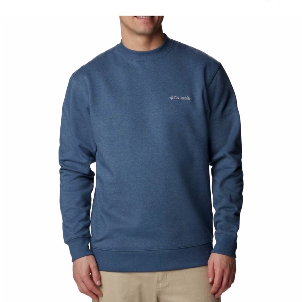 Men's Columbia Hart Mountain II Crewneck Pullover Blue Size: Small - Picture 2 of 10